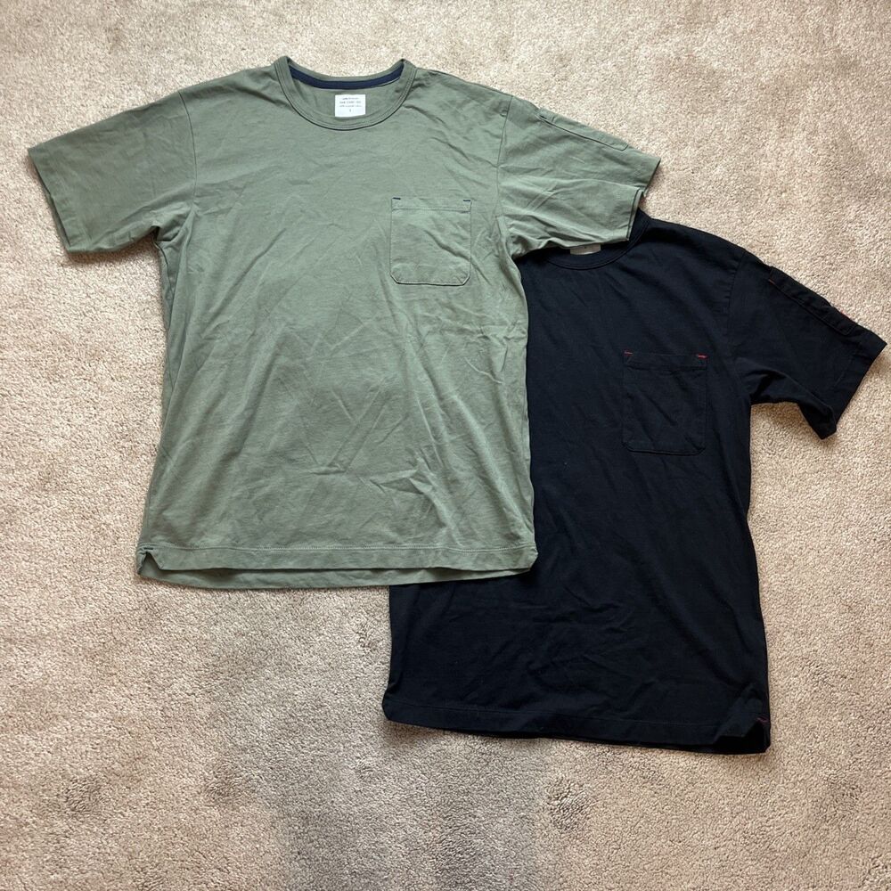 Hedley & Bennett T-Shirt LOT of 2 Mens Small The Chef Tee Black Green Supima